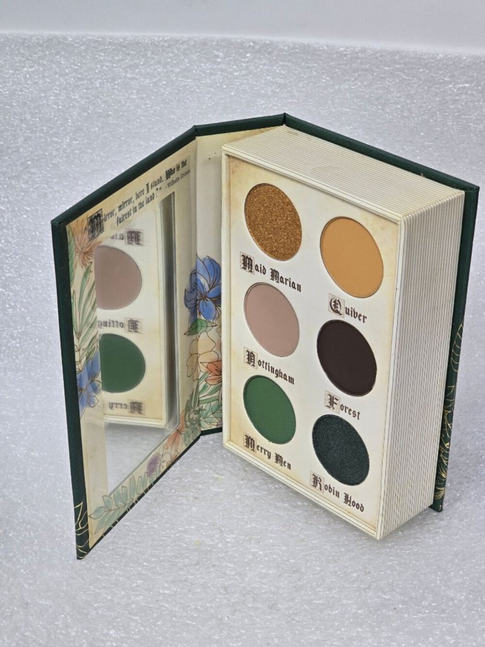 Fairy Tales Storybook Cosmetics Robin Hood Eyeshadow Palette W/ Mirror 6 Shades